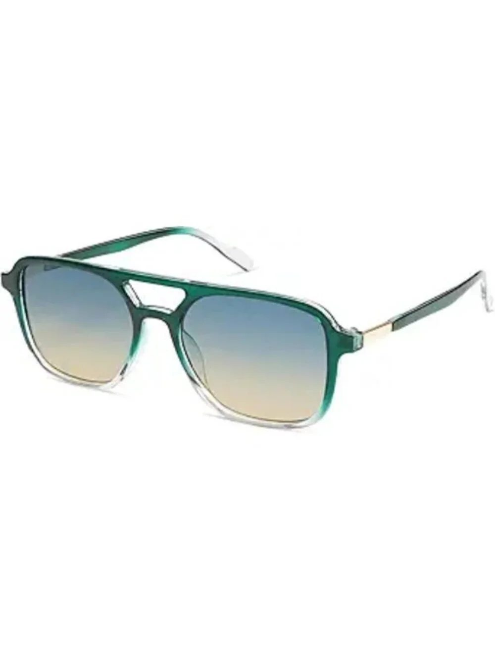 SOJOS Women Aviator Sunglasses Rectangle Sun Glasses Green Frame Grey Lens